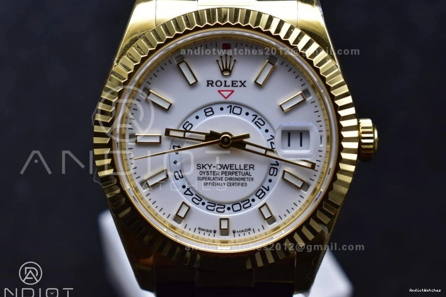 Weight) YG on Best Sky-Dweller 336238 Oysterflex Strap Functional (Gain Dial 1100 1:1 Edition ZF White A23J 0902